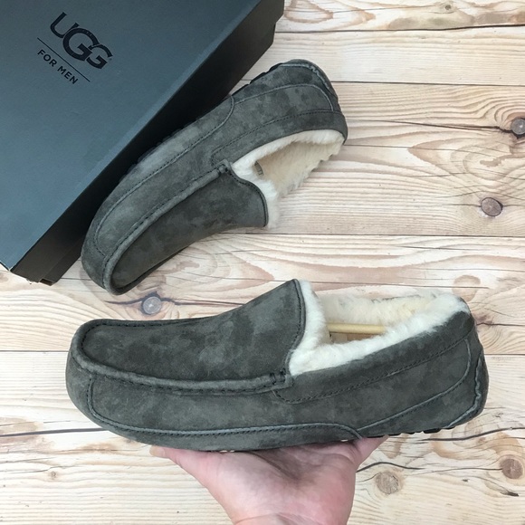 UGG Men’s Ascot Shearling Lined Suede Slipper - Picture 1 of 16